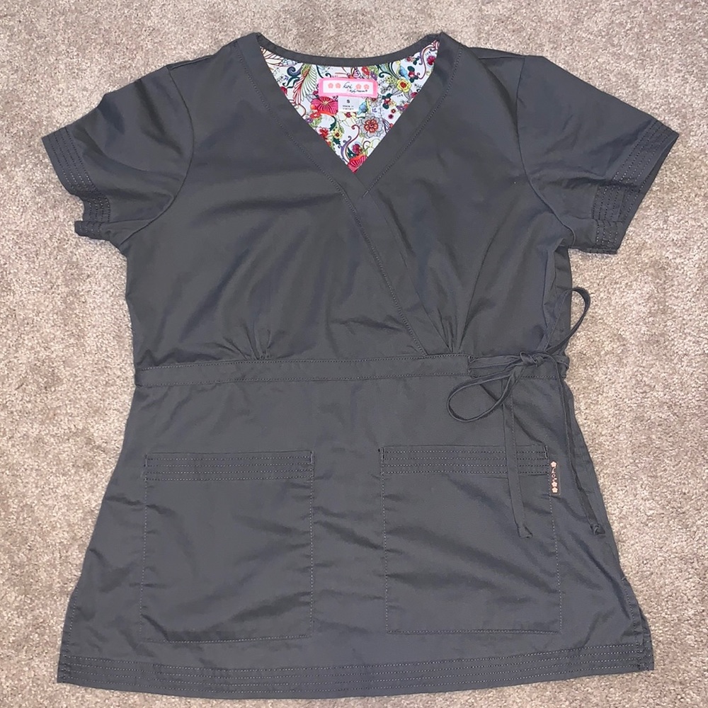 Koi Women’s Grey Scrub Top